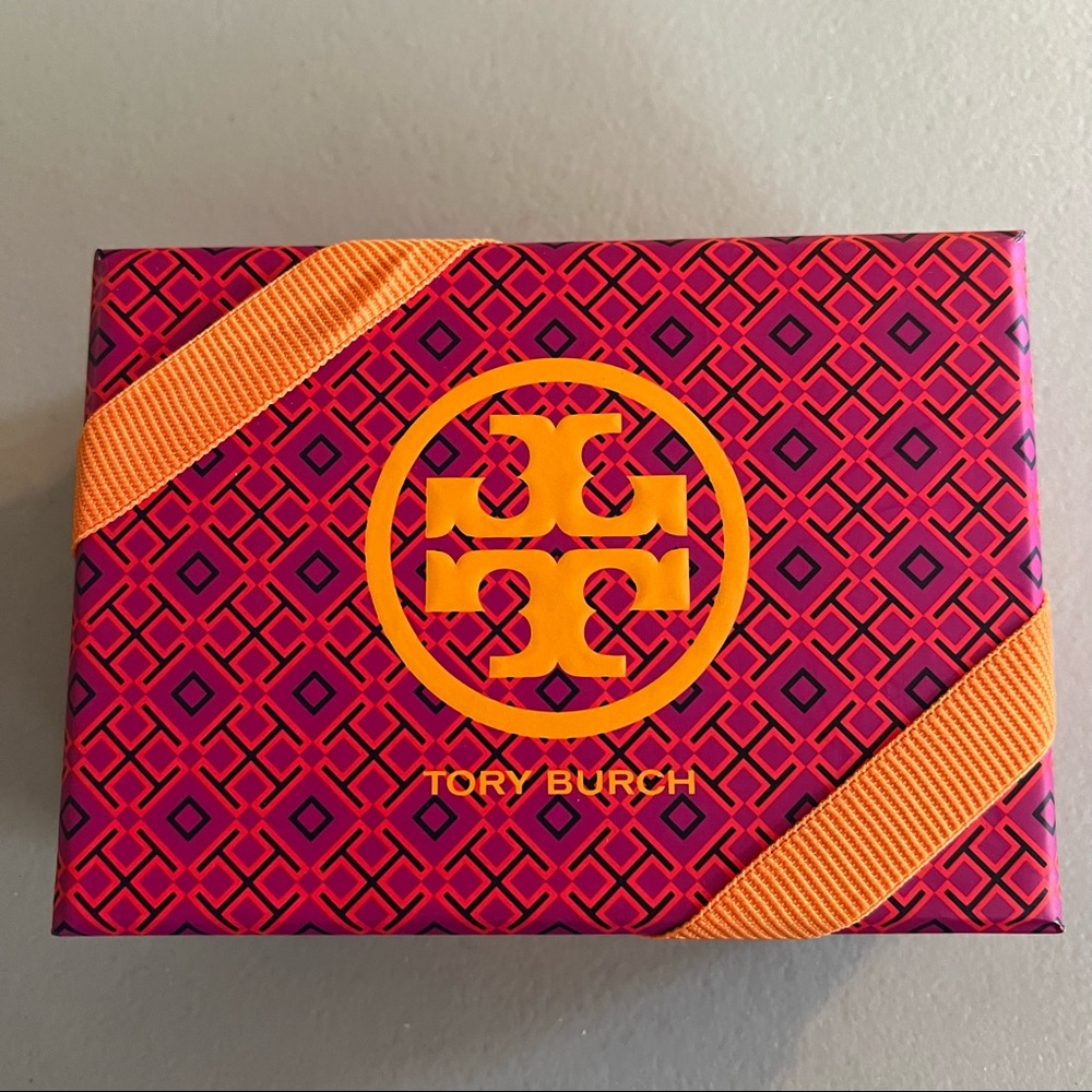 Tory Burch gift box with ribbon